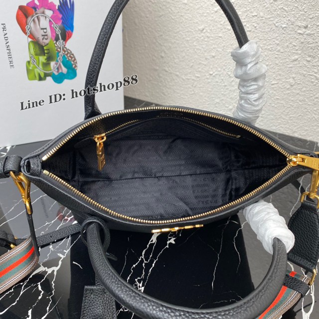 Prada專櫃新款雙肩帶手提包 1BA111 普拉達鹿皮紋牛皮女款肩背包 csp1694